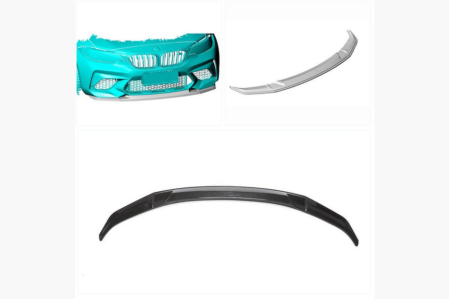 BMW 2 Series F22/F23 2014-2021 Front Bumper Lip V1 for F87 M2 Competition, Carbon Photo 2