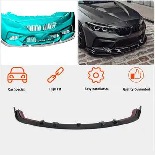 Front Bumper Lip V7 for F87 M2 Competition, Carbon photo 3