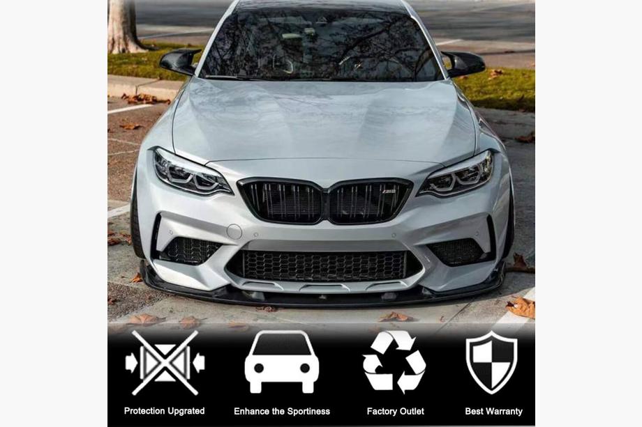 BMW 2 Series F22/F23 2014-2021 Front Bumper Lip V7 for F87 M2 Competition, Carbon Photo 4