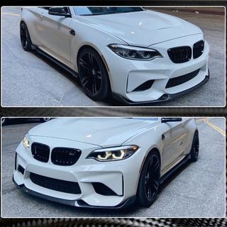 Front Bumper Lip V4 for F87 M2 Competition, Carbon BMW 2 Series F22/F23 2014-2021 photo 4