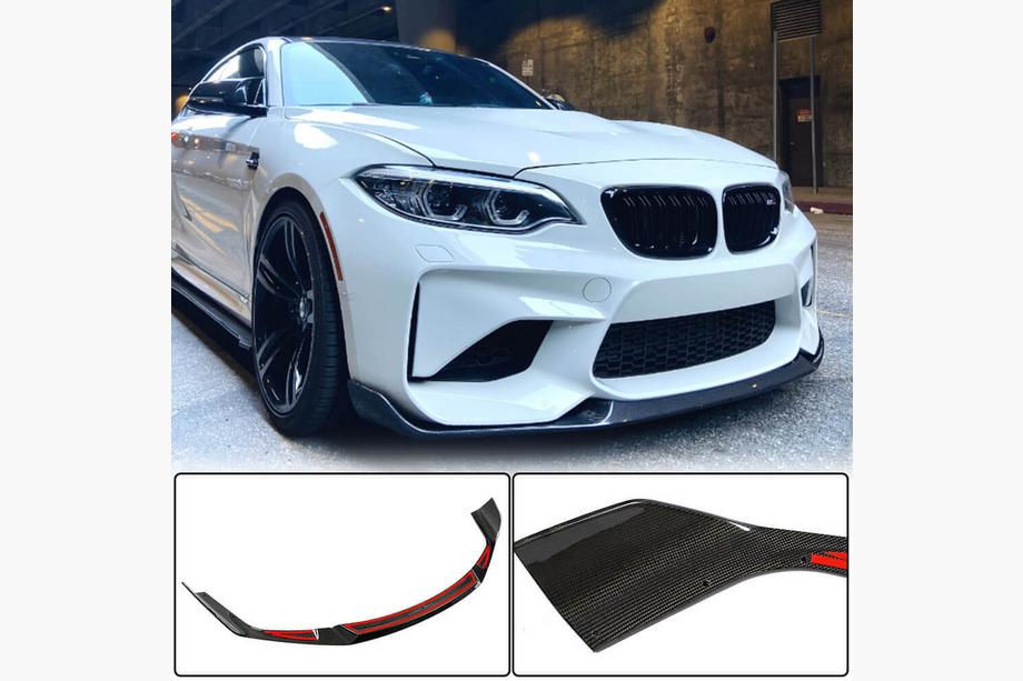 BMW 2 Series F22/F23 2014-2021 Front Bumper Lip V4 for F87 M2 Competition, Carbon Image