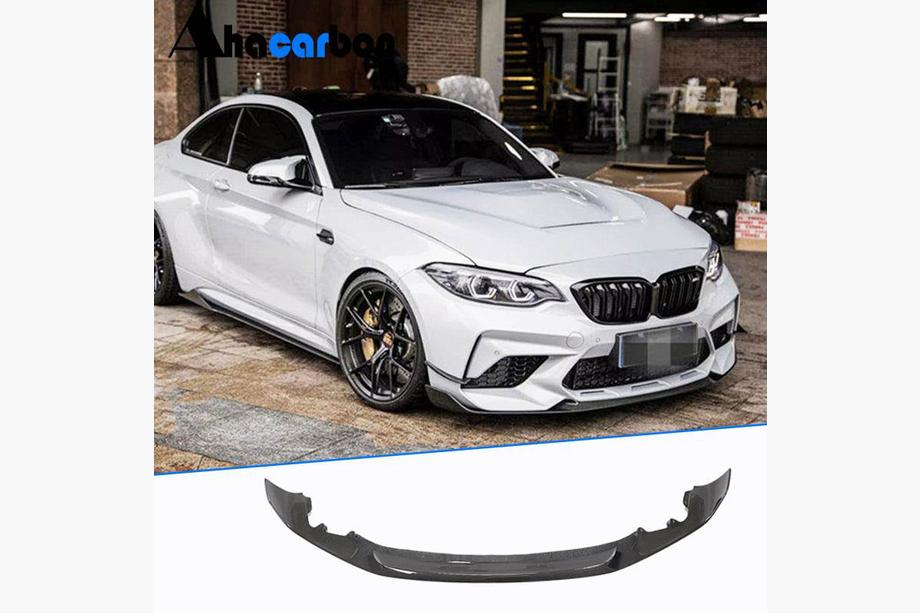 BMW 2 Series F22/F23 2014-2021 Front Bumper Lip V2 for F87 M2 Competition, Carbon Photo 1