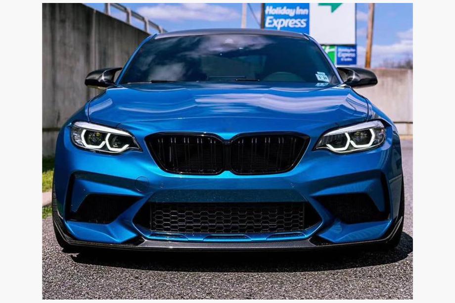 BMW 2 Series F22/F23 2014-2021 Front Bumper Lip V2 for F87 M2 Competition, Carbon Photo 5