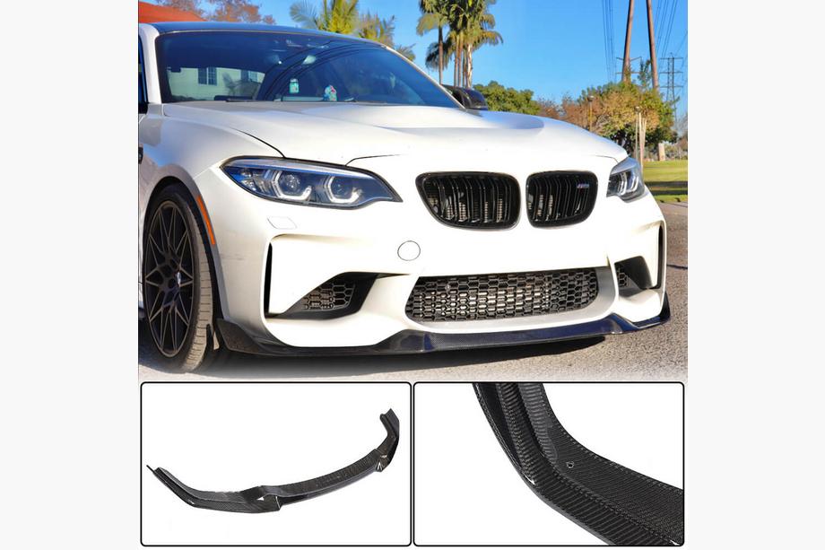 BMW 2 Series F22/F23 2014-2021 Front Bumper Lip V4 for F87 M2, Carbon Image