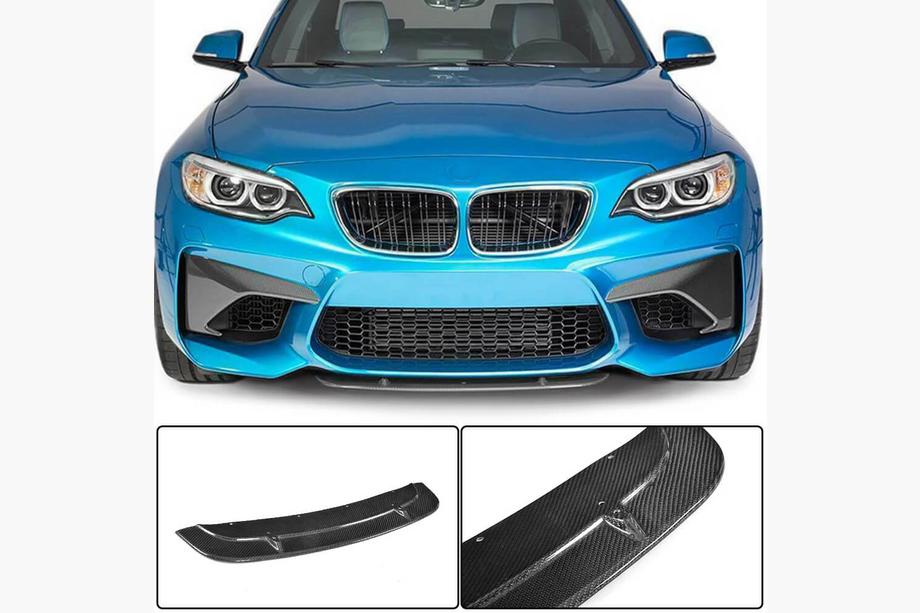 BMW 2 Series F22/F23 2014-2021 Front Bumper Lip V7 (for F87 M2/M2C, Carbon) Image