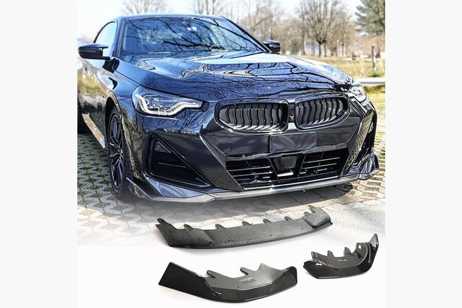 BMW 2 Series G42 2021- Front Bumper Lip (for M-Sport, Carbon) Image