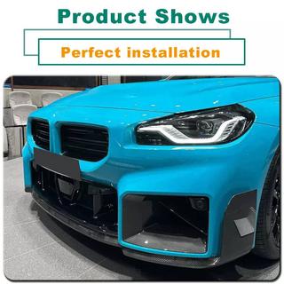 Front Bumper Lip V1 (for G87, Carbon) BMW 2 Series G42 2021- photo 2