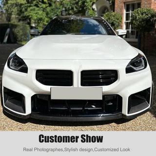 Front Bumper Lip V1 (for G87, Carbon) BMW 2 Series G42 2021- photo 4