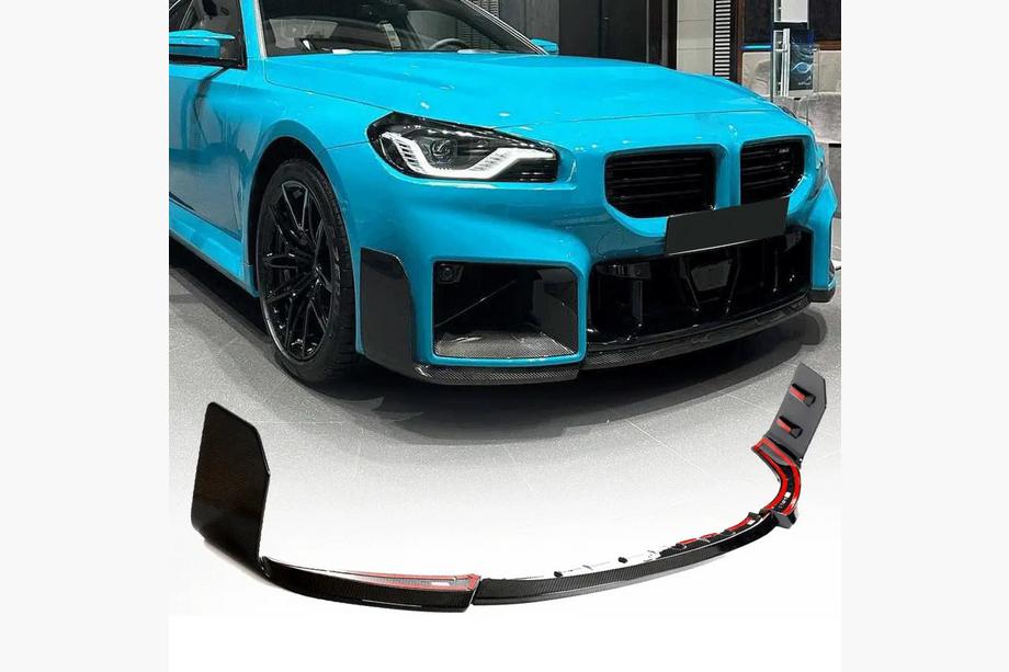BMW 2 Series G42 2021- Front Bumper Lip Carbon V2 (for G87) Image