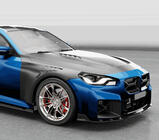 BMW 2 Series G42 2021- Front Bumper Lip V2 for G87, Carbon photo 2