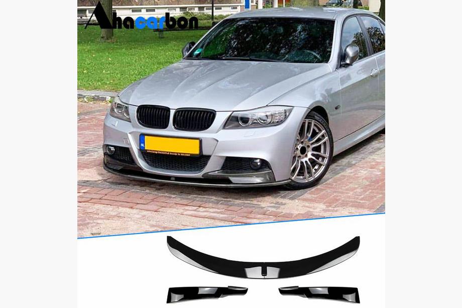 BMW 3 Series E90/E91 2005-2011 Front Bumper Lip ABS V1 (2008-2011 M-Sport) Image