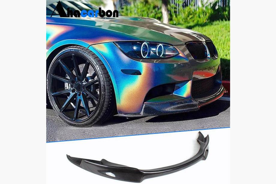 BMW 3 Series E92/E93 2006–2013 Front Bumper Lip V-Style (for M3, Carbon) Image