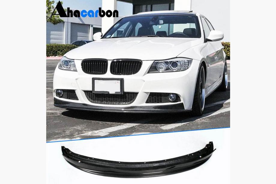 BMW 3 Series E90/E91 2005-2011 Front bumper lip (for E90 M-Sport 2008-2011, Carbon) Image