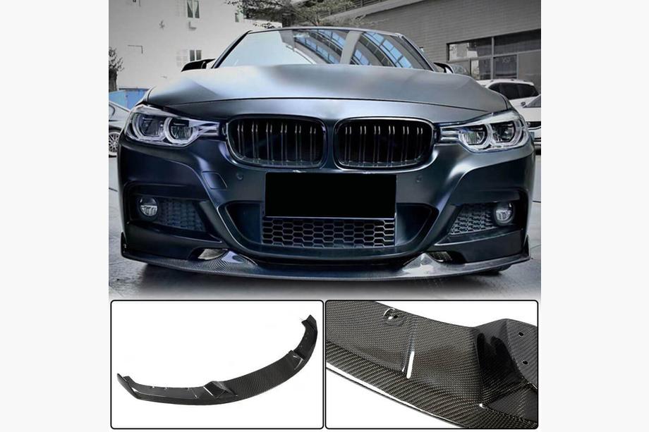 BMW 3 Series F30/F31 2012-2019 Front Bumper Lip Mad-Style for F30 M-Sport, Carbon Image