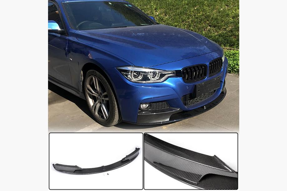 BMW 3 Series F30/F31 2012-2019 Front Bumper Lip MP-Style for F30 M-Sport, Carbon Image