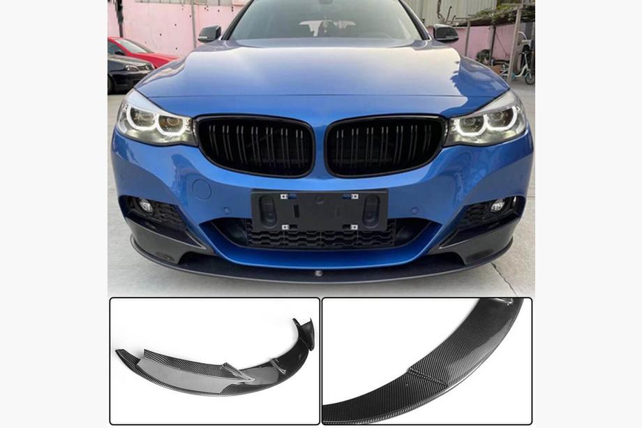BMW 3 Series F34 2013–2020 Front Bumper Lip MP-Style for F34 M-Sport, Carbon Image