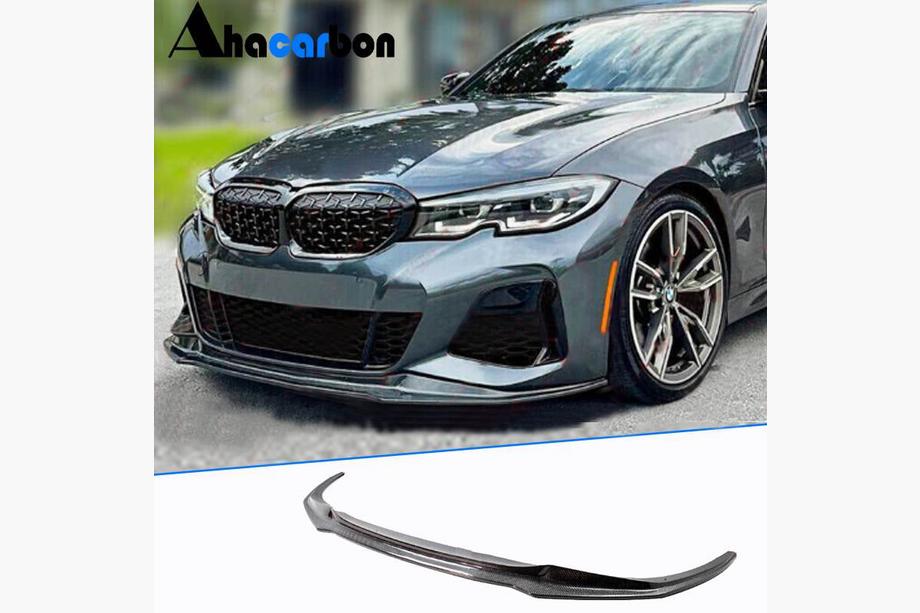 BMW 3 Series G20/G21 2018- Front Bumper Lip V8 for M-Sport 2018-2022 Carbon Image