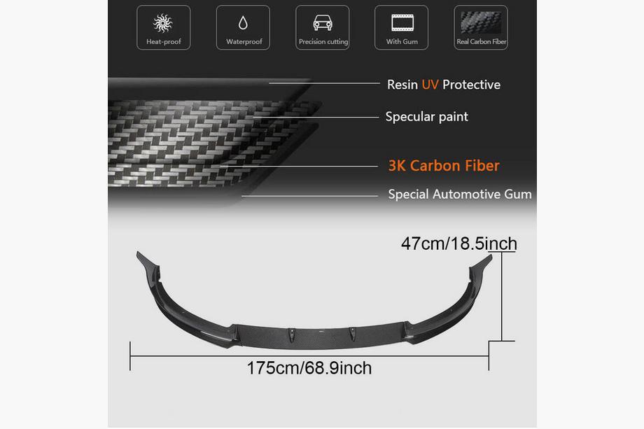 BMW 3 Series G20/G21 2018- Front Bumper Lip FRP V3 (2019-2022 Base) Photo 7