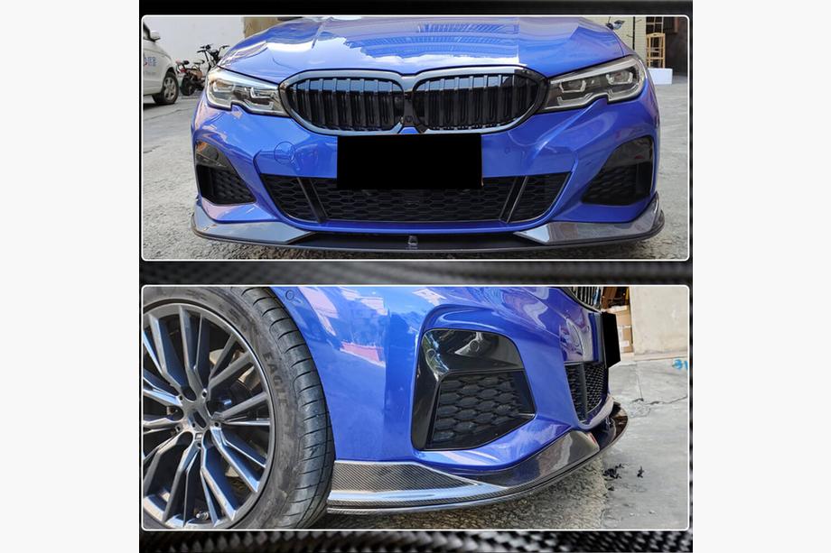 BMW 3 Series G20/G21 2018- Front Bumper Lip AC-Style (for M-Sport 2018-2022, Carbon) Photo 3