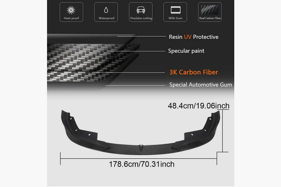 BMW 3 Series G20/G21 2018- Front Bumper Lip AC-Style (for M-Sport 2018-2022, Carbon) Photo 5