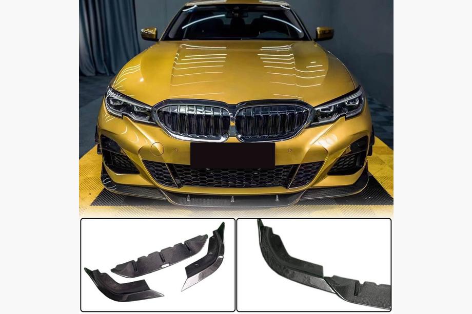 BMW 3 Series G20/G21 2018- Front Bumper Lip PD-Style (for M-Sport 2018-2022, Carbon) Image