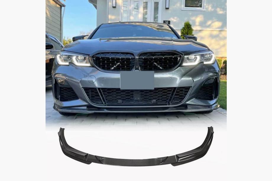 BMW 3 Series G20/G21 2018- Front Bumper Lip V7 for M-Sport 2018-2022 Carbon Photo 1