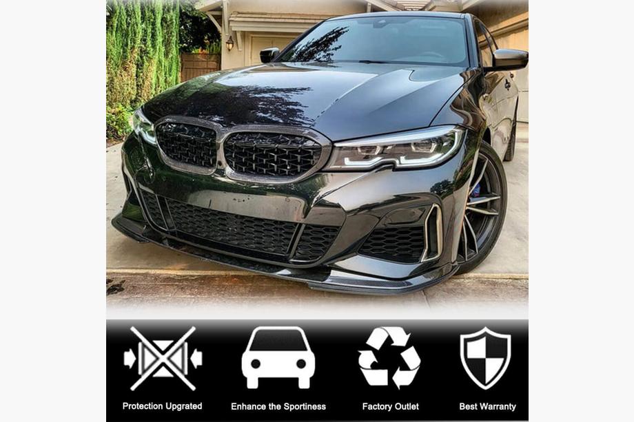 BMW 3 Series G20/G21 2018- Front Bumper Lip V7 for M-Sport 2018-2022 Carbon Photo 3