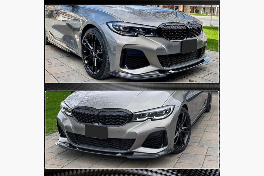 BMW 3 Series G20/G21 2018- Front Bumper Lip V7 for M-Sport 2018-2022 Carbon Photo 4