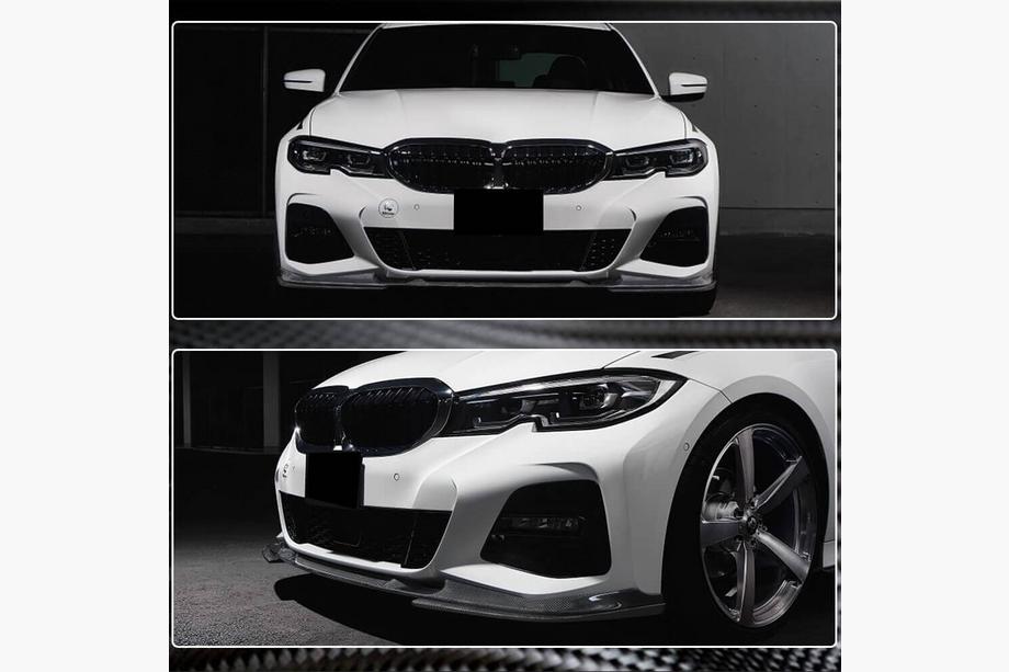BMW 3 Series G20/G21 2018- Front Bumper Lip V7 for M-Sport 2018-2022 Carbon Photo 5
