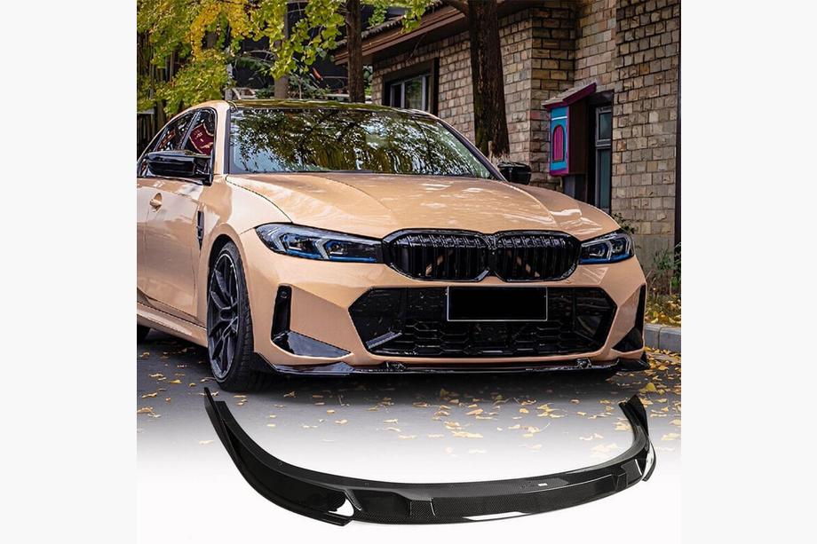 BMW 3 Series G20/G21 2018- Front Bumper Lip V2 for M-Sport 2022+ Carbon Image