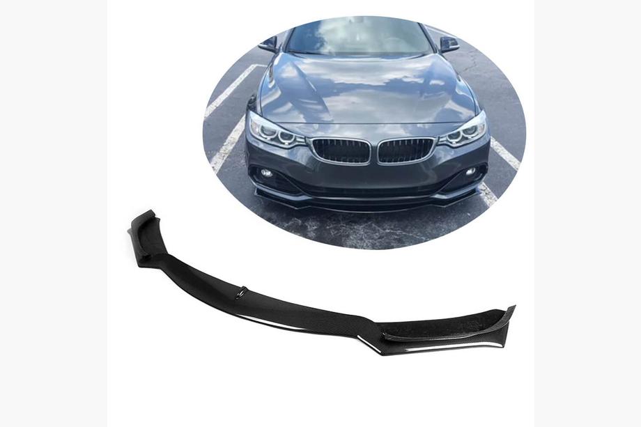 BMW 4 Series F32/F33/F36 2012-2020 Front Bumper Lip Spoiler (for Base 2013-2016, Carbon) Photo 1