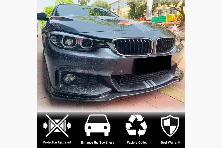 BMW 4 Series F32/F33/F36 2012-2020 Front Bumper Lip V1 (for M-Sport, Carbon) Photo 2