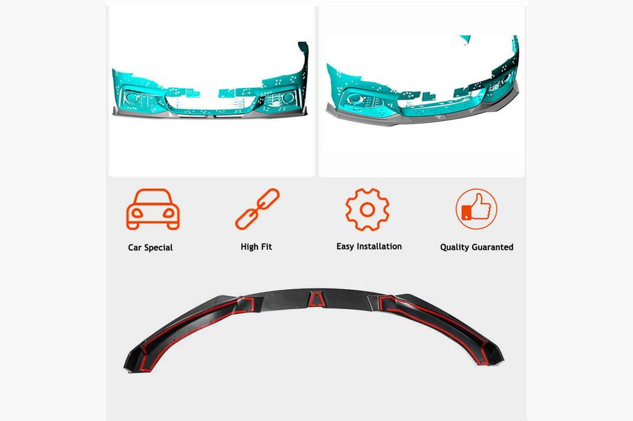 BMW 4 Series F32/F33/F36 2012-2020 Front Lip V2 for M-Sport, Carbon Photo 2