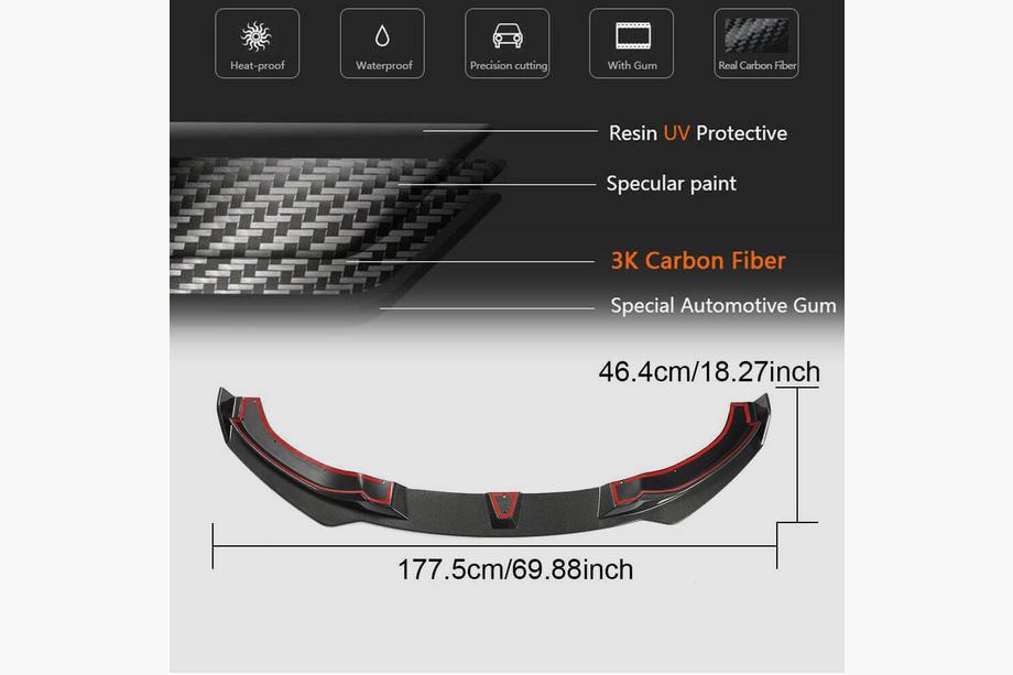 BMW 4 Series F32/F33/F36 2012-2020 Front Lip V2 for M-Sport, Carbon Photo 4