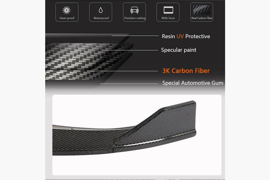BMW 4 Series G22/23/26 2020- Front Bumper Lip V3 (for G26 M-Sport, Carbon) Photo 4