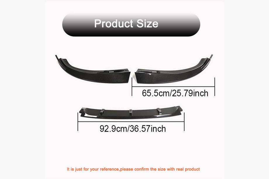 BMW 4 Series G22/23/26 2020- Front Bumper Lip V3 (for G26 M-Sport, Carbon) Photo 5