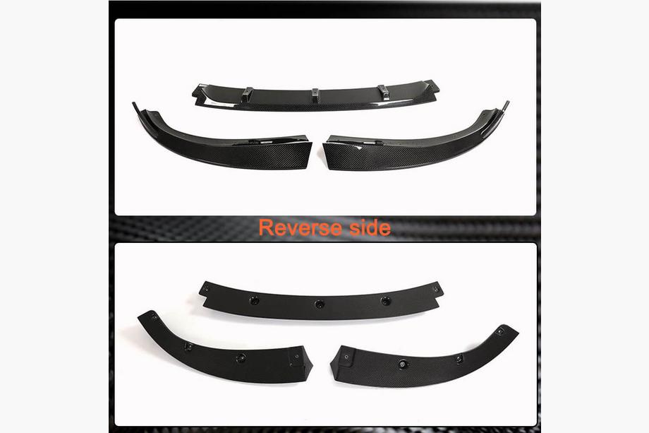 BMW 4 Series G22/23/26 2020- Front Bumper Lip V3 (for G26 M-Sport, Carbon) Photo 6
