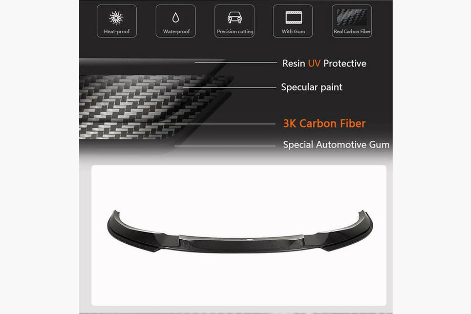 BMW 4 Series G22/23/26 2020- Front Bumper Lip V2 for G26 M-Sport, Carbon Photo 4