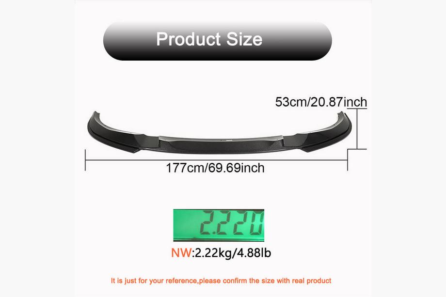 BMW 4 Series G22/23/26 2020- Front Bumper Lip V2 for G26 M-Sport, Carbon Photo 5
