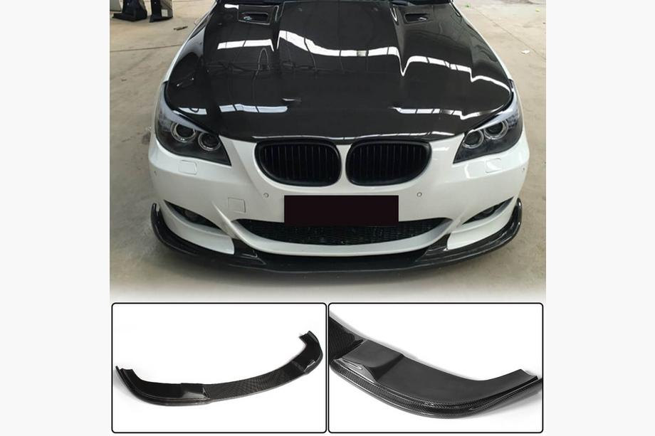 BMW 5 Series E60/E61 2003-2010 Front bumper lip (for M-Sport, Carbon) Image