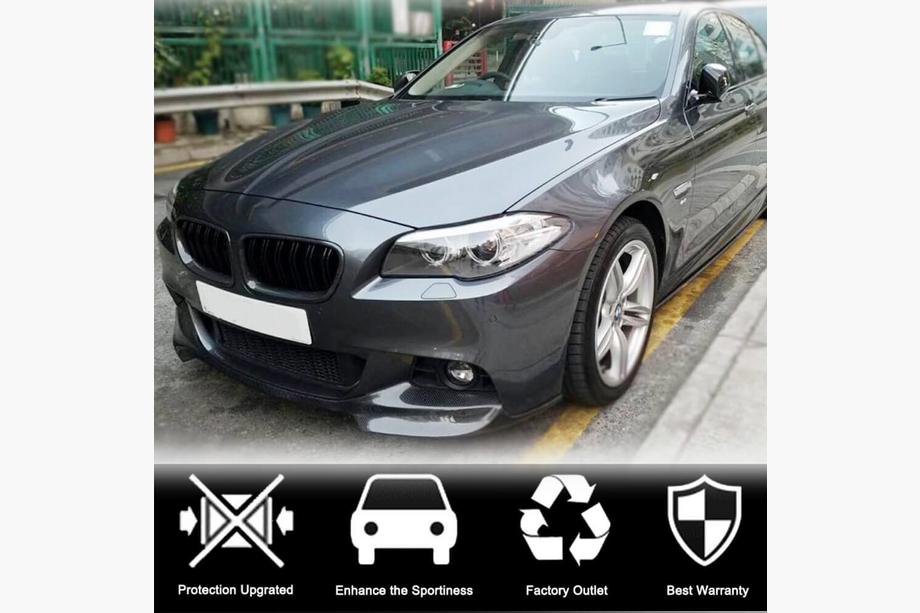 BMW 5 Series F10/F11 2010–2016 Front Bumper Lip Carbon V2 (M-Sport) Photo 2