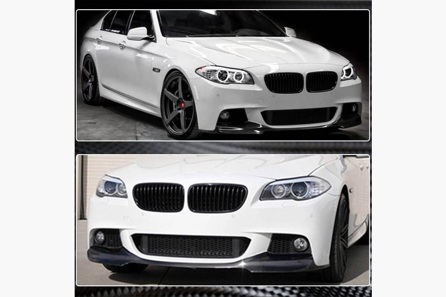 BMW 5 Series F10/F11 2010–2016 Front Bumper Lip Carbon V2 (M-Sport) Photo 4