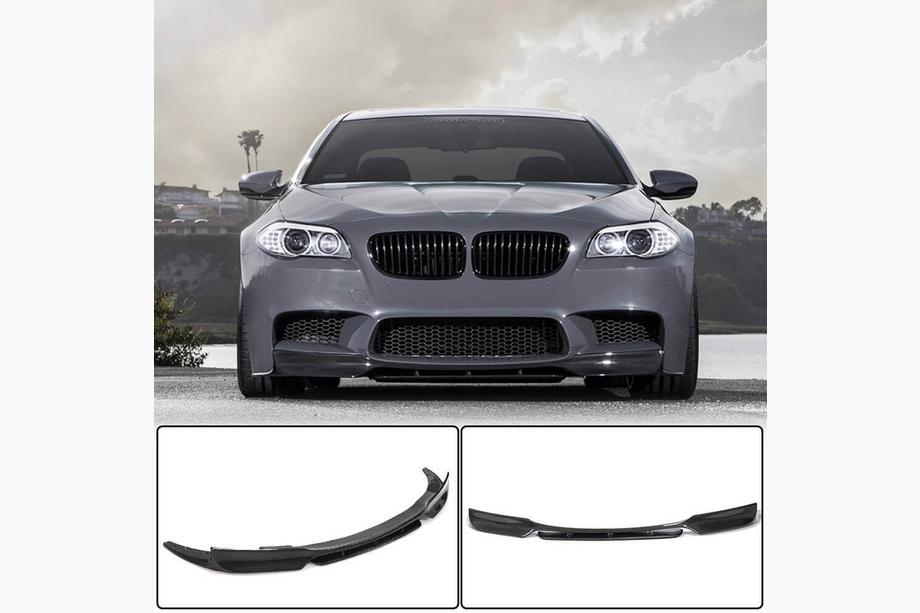 BMW 5 Series F10/F11 2010–2016 Front Bumper Lip V1 for F10 M5, Carbon Image