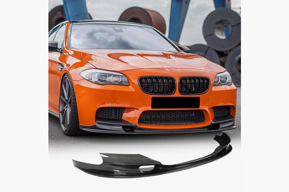 BMW 5 Series F10/F11 2010–2016 Front Bumper Lip V2 (for F10 M5, Carbon) Image