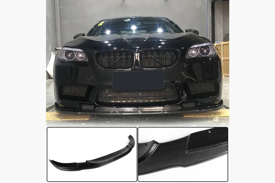 BMW 5 Series F10/F11 2010–2016 Front Bumper Lip V3 for F10 M5, Carbon Image