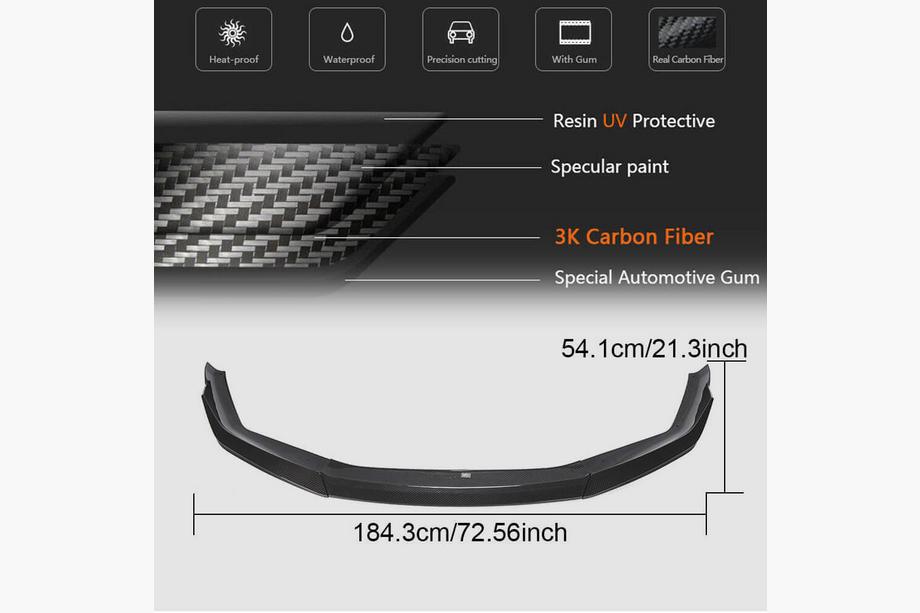 BMW 5 Series G30/G31 2017–2023 Front Bumper Lip V1 for M5 F90 2020-2024 Carbon Photo 6