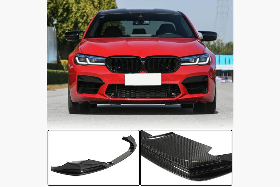 BMW 5 Series G30/G31 2017–2023 Front Bumper Lip Carbon V3 (for M5 2020+) Image