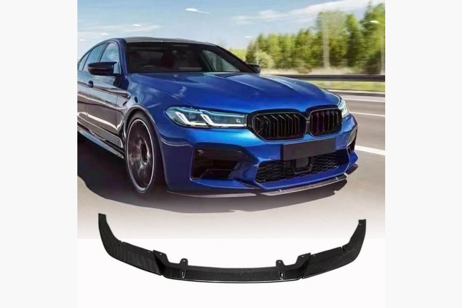 BMW 5 Series G30/G31 2017–2023 Front Bumper Lip V4 for M5 F90 2020-2024, Carbon Image