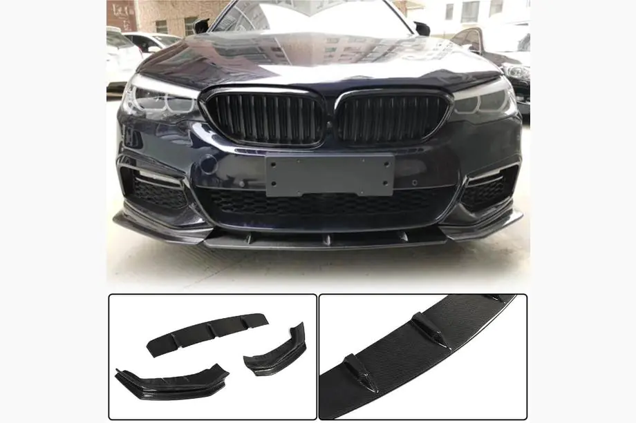 BMW 5 Series G30/G31 2017–2023 Front Bumper Lip V4 for M-Sport 2017-2020 Carbon Photo 1