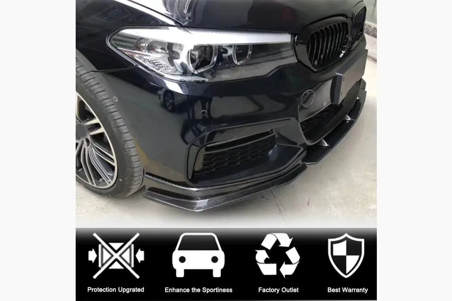 BMW 5 Series G30/G31 2017–2023 Front Bumper Lip V4 for M-Sport 2017-2020 Carbon Photo 2